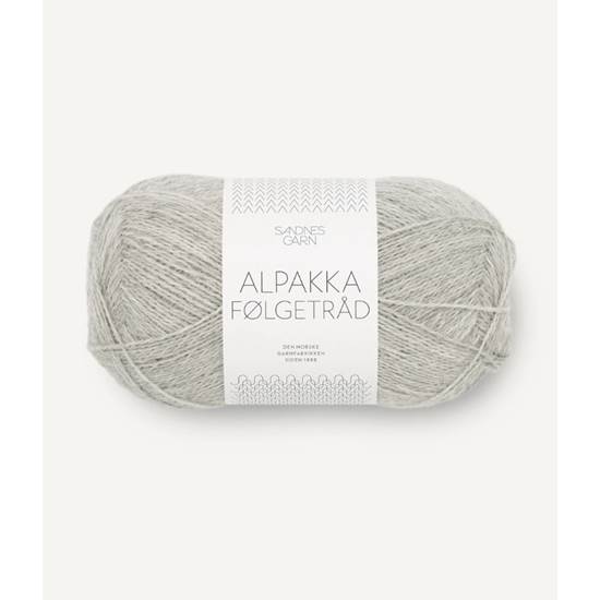 ALPAKKA fylgiþráður lightheathered grey 50 gr - 1032